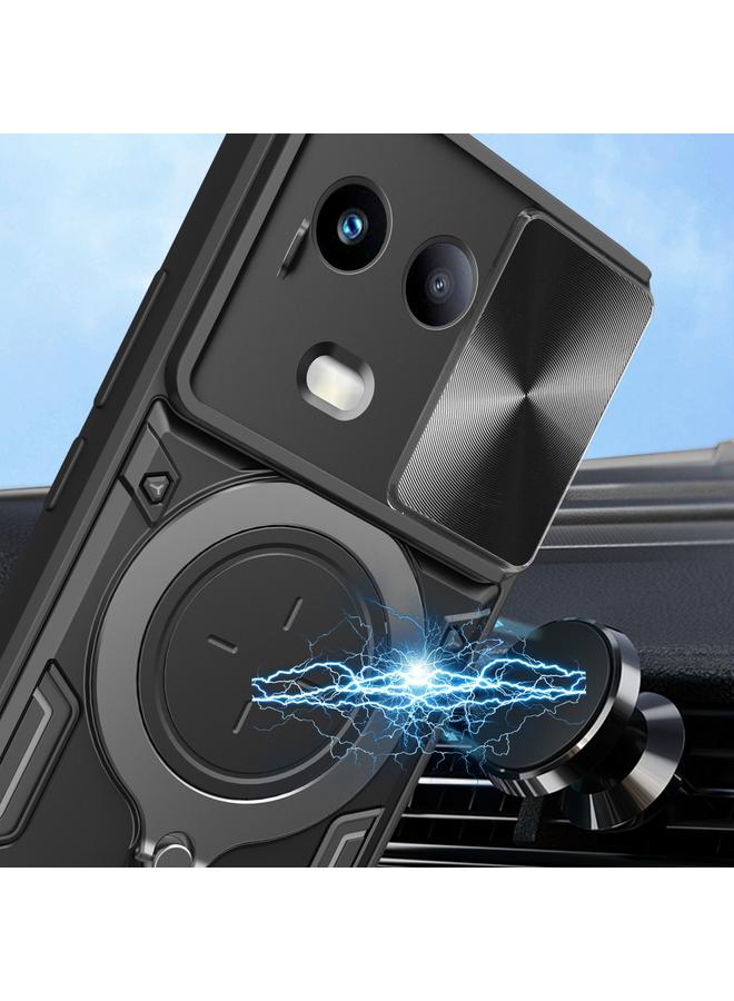 S-TOP Case For Realme 11 5G Global / 11x 5G CD Texture Sliding Camshield Magnetic Holder Phone Case - Image 4