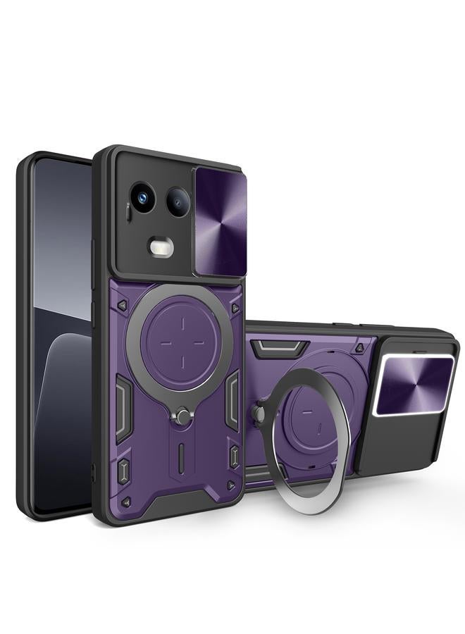 S-TOP Case For Realme 11 5G Global / 11x 5G CD Texture Sliding Camshield Magnetic Holder Phone Case - Image 1