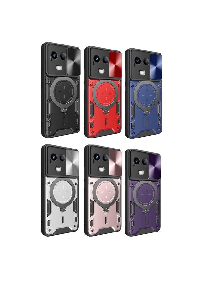 S-TOP Case For Realme 11 5G Global / 11x 5G CD Texture Sliding Camshield Magnetic Holder Phone Case - Image 2