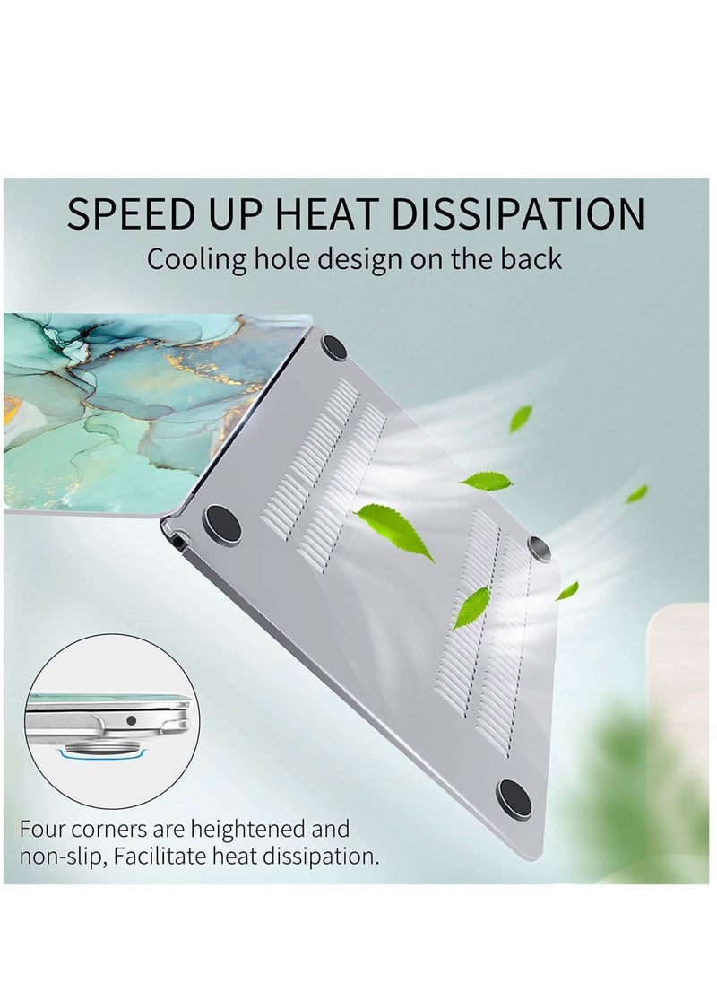 Excefore - Laptop Case Compatible with Air 13 Inch 2020 2019 2018 Release A2337 M1/A2179/A1932 Colorful Marble Case with Keyboard Cover Skin for Air 2020 with Touch ID - Image 1