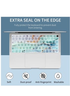 Excefore Laptop Case Compatible with Air 13 Inch 2020 2019 2018 Release A2337 M1/A2179/A1932 Colorful Marble Case with Keyboard Cover Skin for Air 2020 with Touch ID  - Image 4