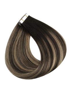 Fshine Full Shine Tape In Hair Extensions Human Hair Black Highlights Blonde Hair Extensions Tape In 20Pcs 50Grams Double Sided Hair Extensions Real Human Hair Remy Human Hair Extensions 22 Inch For Party  - Image 4