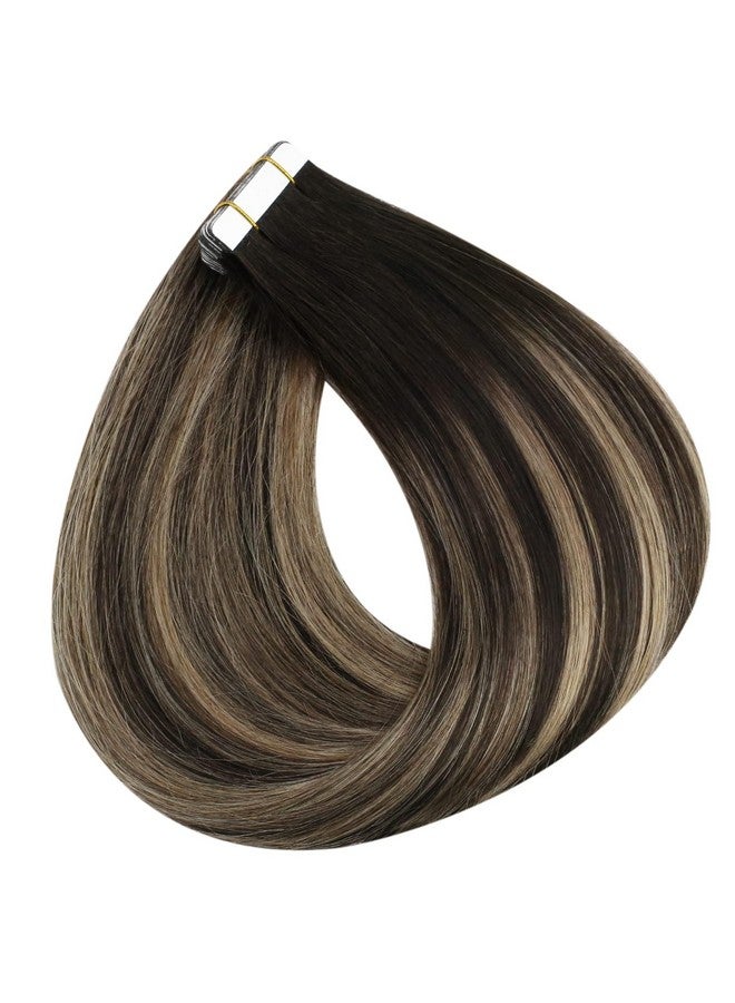 Fshine Full Shine Tape In Hair Extensions Human Hair Black Highlights Blonde Hair Extensions Tape In 20Pcs 50Grams Double Sided Hair Extensions Real Human Hair Remy Human Hair Extensions 22 Inch For Party - Image 4