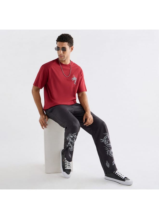 FAV - Typographic Print T-shirt with Crew Neck and Short Sleeves - Image 1