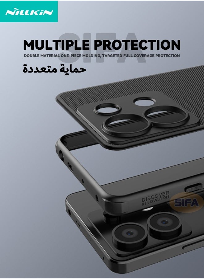 Nillkin Redmi Note 13 Pro 5G / Xiaomi POCO X6 5G Case with Lanyard, [Dual Durable Material][Shockproof Drop Proof][Anti-Scratch & Slip][Anti-Drop] Cover for Redmi Note 13 Pro 5G / Xiaomi POCO X6 5G, Black  - Image 3
