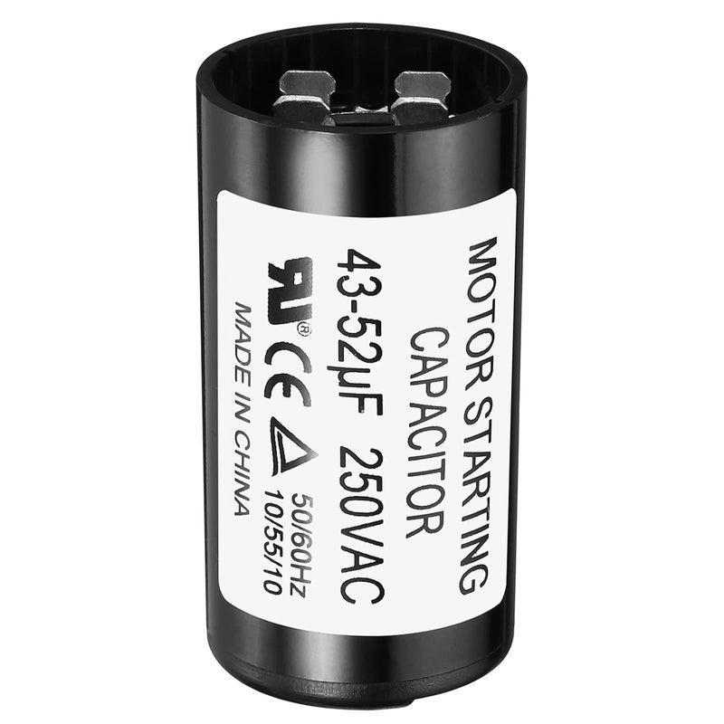 PATIKIL Motor Start Capacitor, 43-52uF/Mfd 250V 50/60Hz CD60 Run Capacitor for Electric Motor Start - Image 1