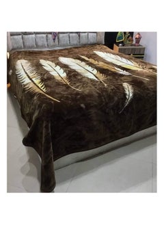 ماركة غير محددة بطانية اساسية من البوليستر مقاس 2.2 × 2.4 متر (بني)  - Image 1