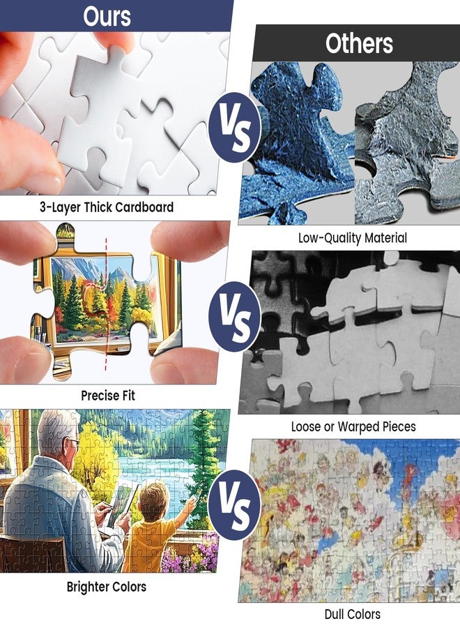 WSCXSC Puzzles for Adults 1000 Pieces,Jigsaw Puzzles 1000 Pieces Painting Room Puzzle for Adults Unique 1000 Piece Scenery Puzzles Fun Relax Puzzle Challenging Family Game Gift - Image 4
