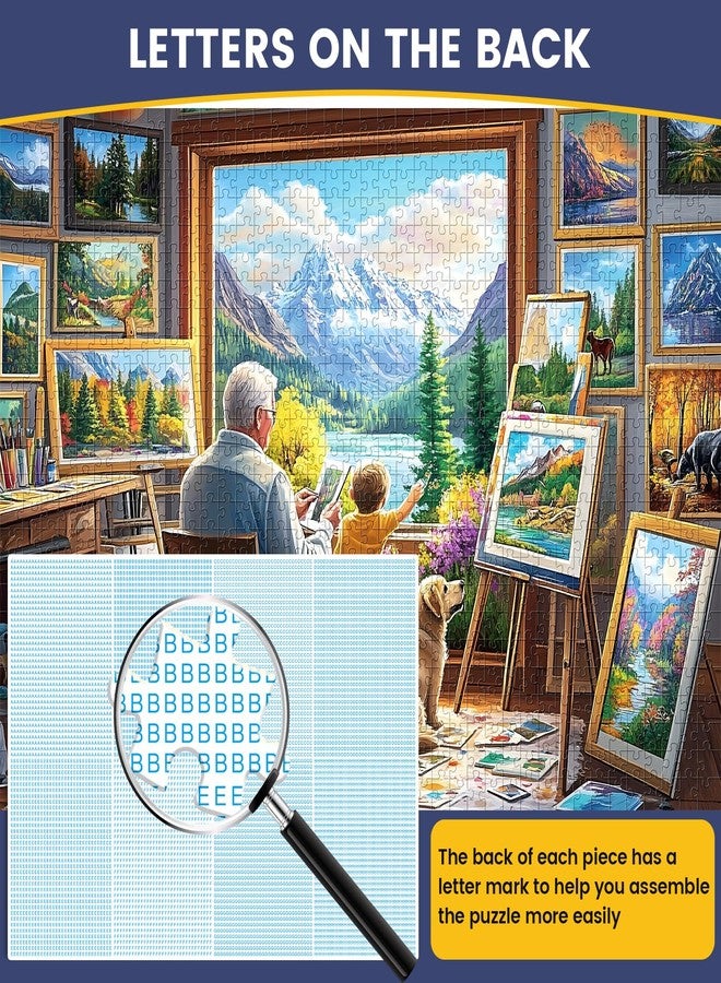 WSCXSC Puzzles for Adults 1000 Pieces,Jigsaw Puzzles 1000 Pieces Painting Room Puzzle for Adults Unique 1000 Piece Scenery Puzzles Fun Relax Puzzle Challenging Family Game Gift - Image 3