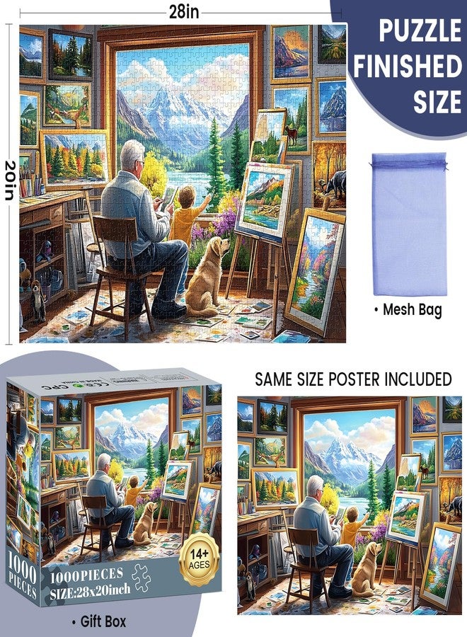 WSCXSC Puzzles for Adults 1000 Pieces,Jigsaw Puzzles 1000 Pieces Painting Room Puzzle for Adults Unique 1000 Piece Scenery Puzzles Fun Relax Puzzle Challenging Family Game Gift - Image 2