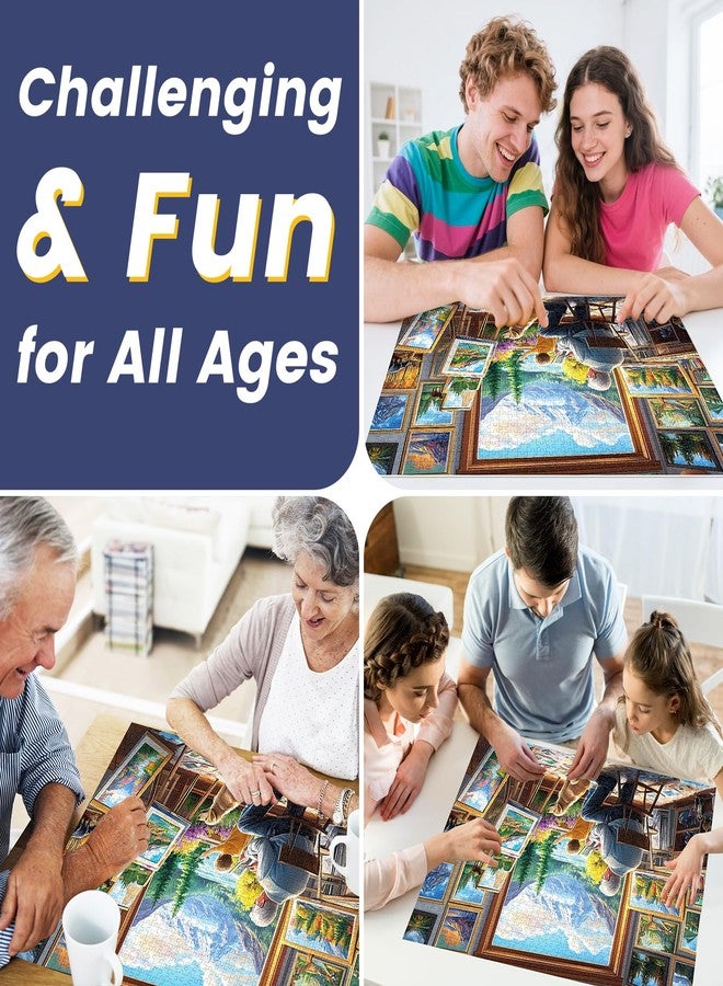 WSCXSC Puzzles for Adults 1000 Pieces,Jigsaw Puzzles 1000 Pieces Painting Room Puzzle for Adults Unique 1000 Piece Scenery Puzzles Fun Relax Puzzle Challenging Family Game Gift - Image 5