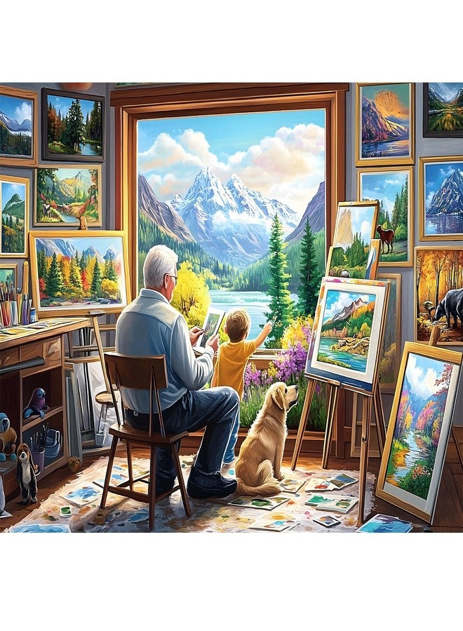 WSCXSC Puzzles for Adults 1000 Pieces,Jigsaw Puzzles 1000 Pieces Painting Room Puzzle for Adults Unique 1000 Piece Scenery Puzzles Fun Relax Puzzle Challenging Family Game Gift - Image 1