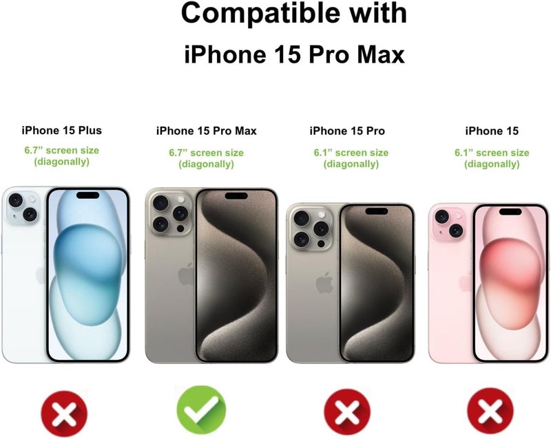 Nishtech غطاء خلفي شفاف هجين ناعم رفيع مضاد للغبار لجهاز آيفون 15 برو ماكس (2023) مع حماية الكاميرا - Image 2