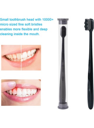 Micro Nano 10000+ Floss Bristle Toothbrush White/Black - view 4