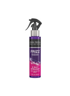 John Frieda Frizz Ease 3 Day Straight Heat Protection Spray, Keeps Hair Straight and Frizz-Free for 3 Days, Keratin-Infused Flat Iron & Styling Spray for a Smooth, Sleek Finish, 3.5 Oz  - Image 1
