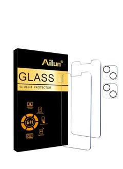 Ailun Ailun 2 Pack Screen Protector for iPhone 13 [6.1 inch Display] with 2 Pack Tempered Glass Camera Lens Protector,[9H Hardness]-HD[4 Pack]  - Image 1