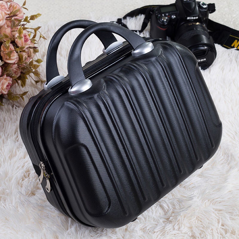 [A variety of optional] inch cosmetic bag mini suitcase Womens Cosmetic Box small suitcase portable suitcase Luxury Black [Special Price]]