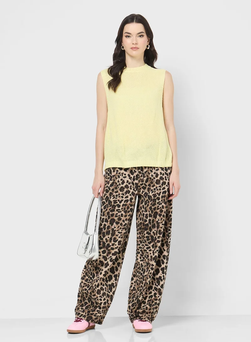 Ginger  Loose Knitted Vest with Back Tie Up for Women | Best Price UAE