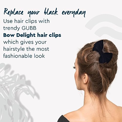 GUBB Bow Delight Hair Clips Set for Girls & Women | Hair Clips/Pins/Hair Accessories for Girls & Women (2 Piece Bow Ribbon Clips) - Image 2