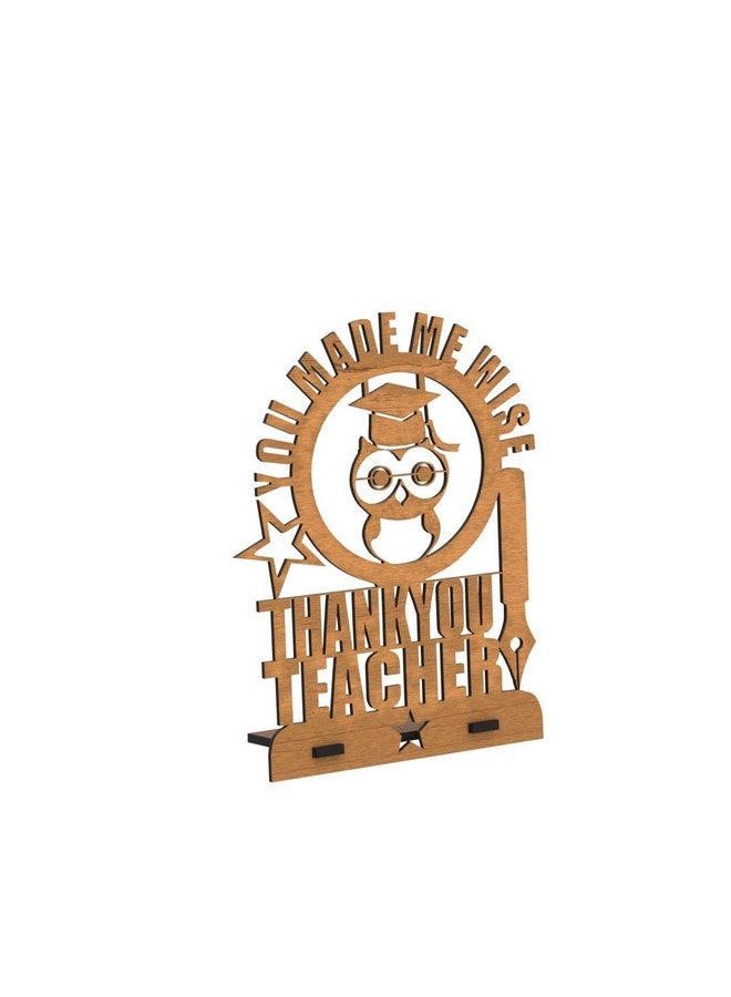 Gift Kya De Wooden Decorative Table Top for Teacher's Day - Unique Thankyou Gift (Bamboo Texture Big Size Eco-Friendly) - Image 4