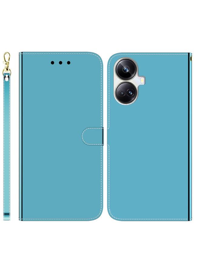 erorex Case For Realme 10 Pro+ Imitated Mirror Surface Horizontal Flip Leather Phone Case - Image 1