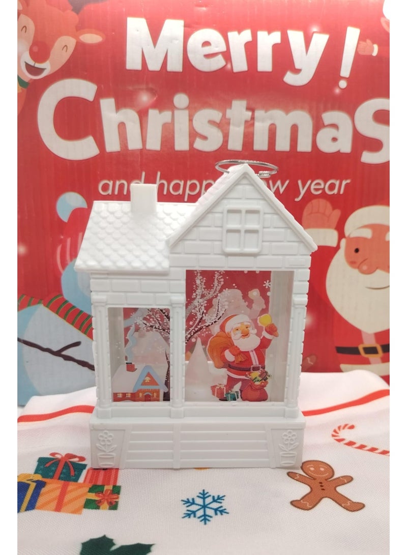 فانوس كريسماس عيد الميلاد  مصباح علي شكل بيت زينه كريسماس ، مصباح LED معلق، 12 سم اصفر عدد 1 - Image 3