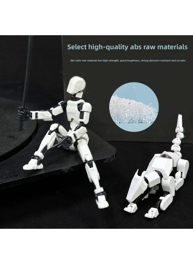 3D Printing Doll Multi-joint Movable Building Blocks Lucky 13 Mechanical Dog Dog Toy Boy Assembled Model Direct Selling-Color:Dummy Jointed Dog [black]