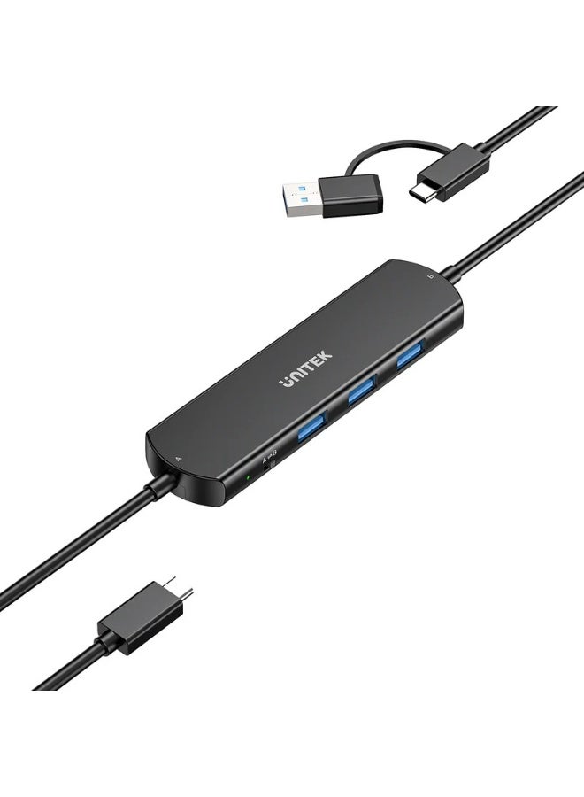 Unitek USB-C 10Gbps KVM Hub (3*USB-C 10Gbps), Black - Image 1