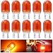 Meonum 10 Pcs 7443 Brake Light Bulb 7444NA LED Bulb 7443 7444 LED Bulbs Amber T20 W215W 12V Automotive Brake Tail Turn Signal Light Bulbs Replacement - Image 2