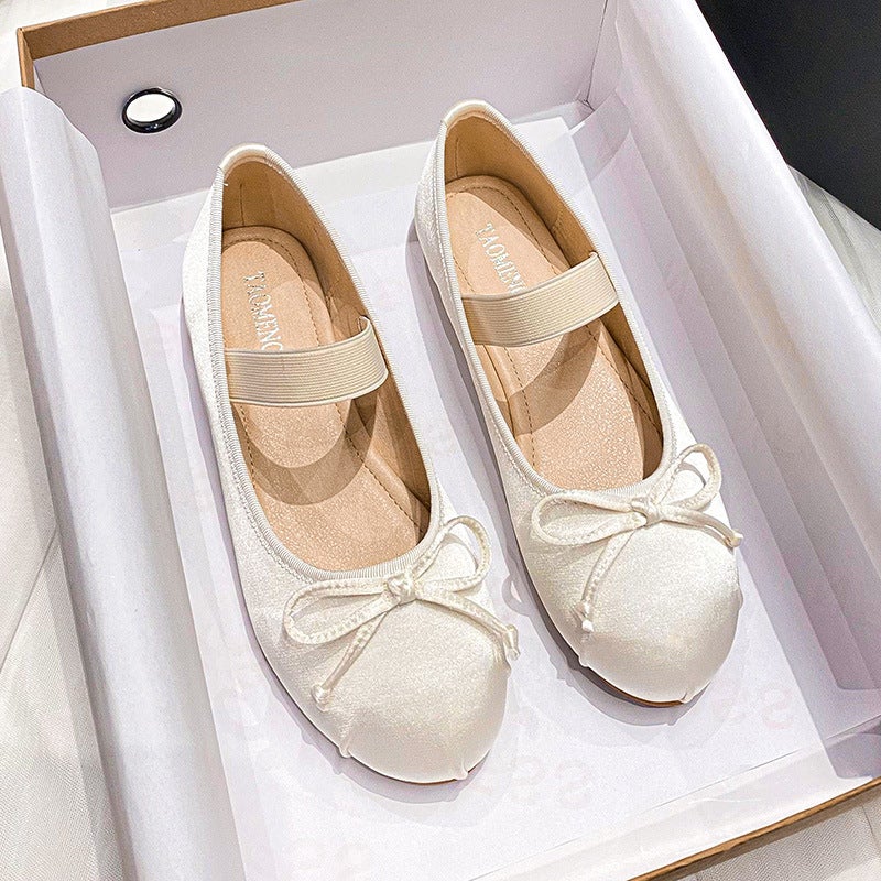 2024 New Womens Mary Jane Shoes Size 43 Silk Pink - Image 4