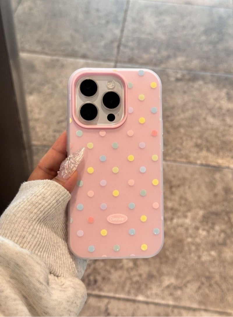 NIBEMINENT Dopamine Color Waves Protective TPU Case Cover For IPhone 16E, Pink