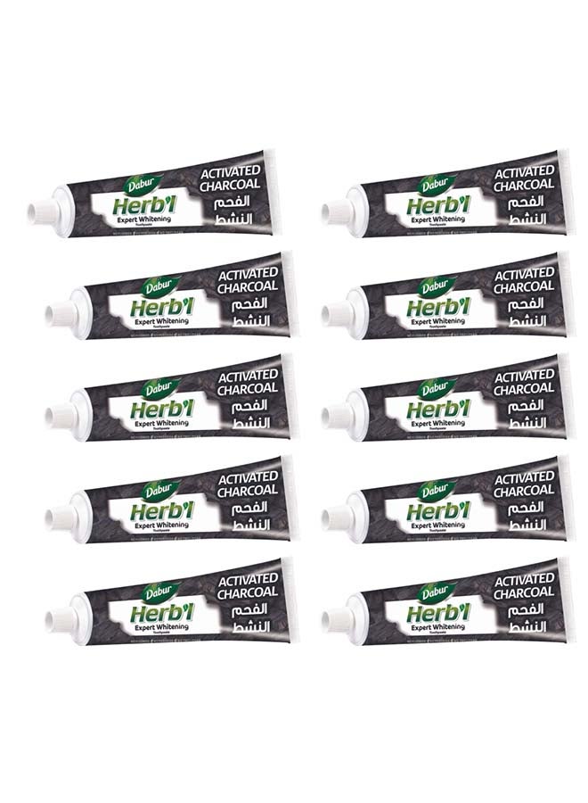 Dabur معجون أسنان بالفحم النشط العشبي عبوة من 10 - Image 1