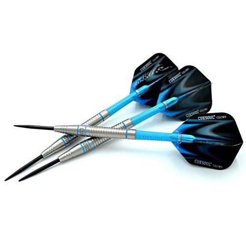 CUESOUL Glory 85% Tungsten 22g Steel Tip Dart Set-Blue line Colored - Image 1