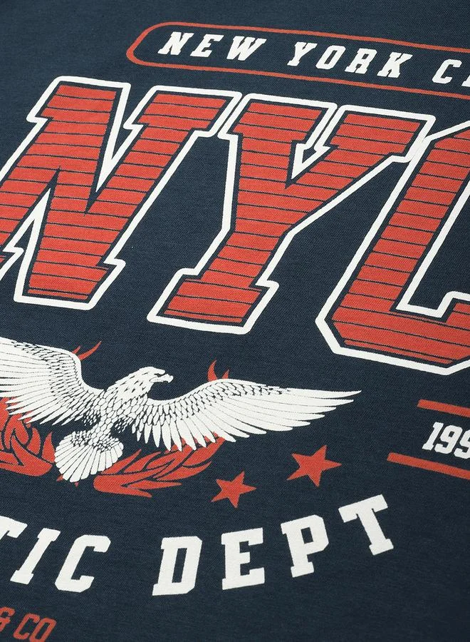 ديلينجر تيشيرت واسع بياقة دائرية