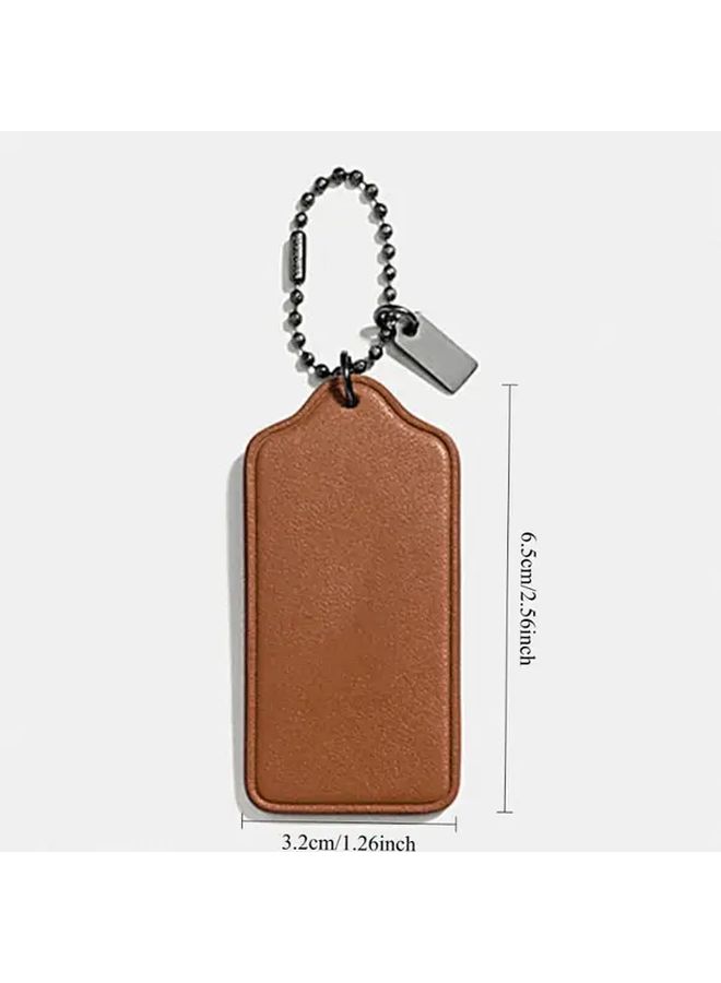 Green Faux Leather Car Keychain Pendant With Metal Ring Durable Bag Charm For Keys - Image 3
