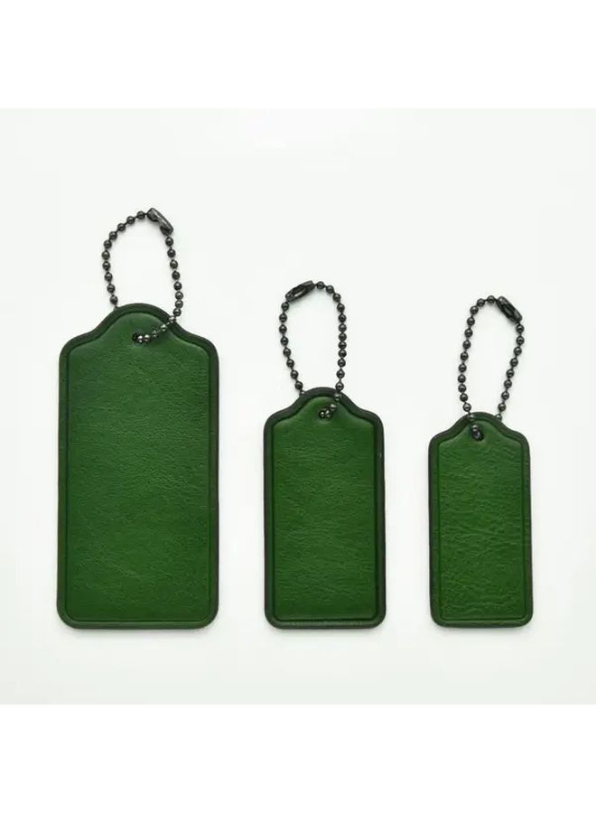 Green Faux Leather Car Keychain Pendant With Metal Ring Durable Bag Charm For Keys - Image 4