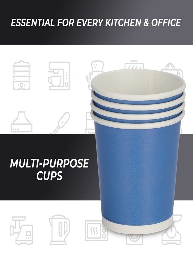 e kysa basics Paper Disposable Tea/Coffee Cups, Set of 50 pcs, 200 ml - Blue - Image 4