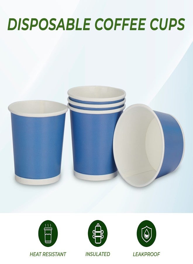 e kysa basics Paper Disposable Tea/Coffee Cups, Set of 50 pcs, 200 ml - Blue - Image 5