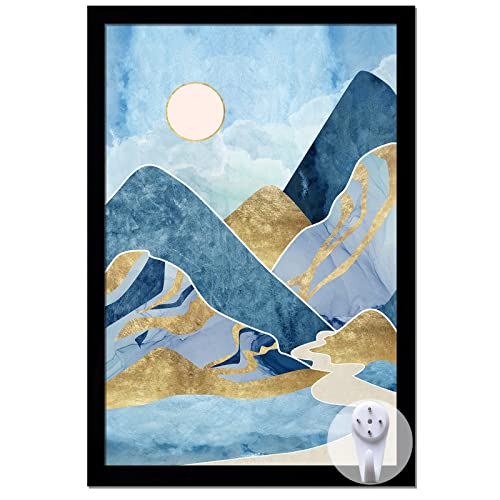 keibiubu Black Picture Frame, 16x24 Picture Frame for Photo Poster Canvas Certificate Document Display Horizontally or Vertically High Transparent Wall Gallery(Size 16 x 24 inches) - Image 1