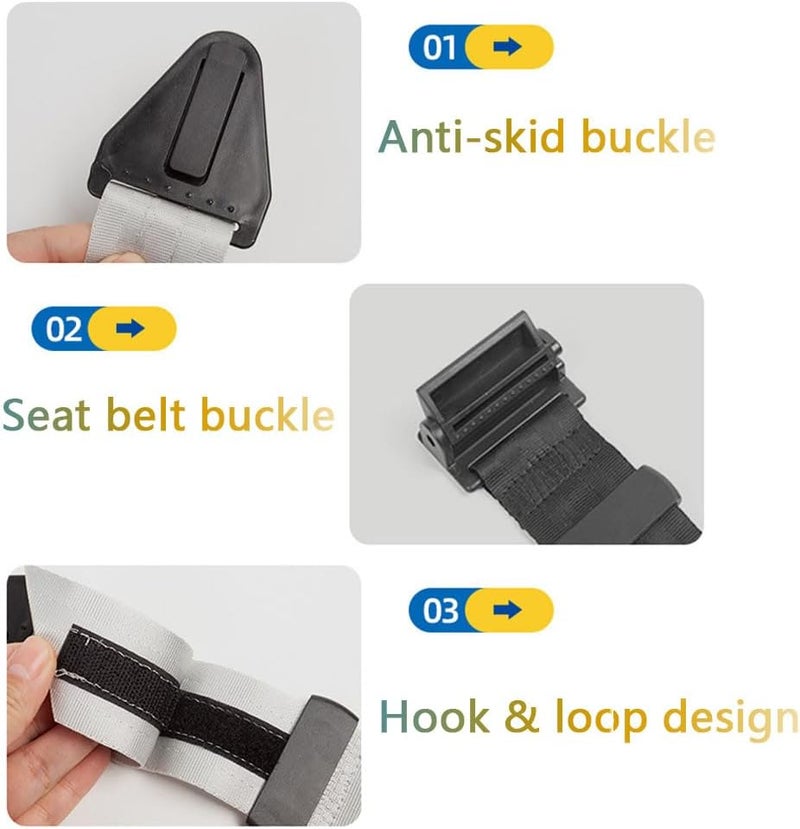 Goodern Kids Seat Belt Adjuster,Adjustable Car Seatbelt with Clips Car Universal Seatbelt Adjuster to Protect Child's Neck and Face,Comfort Neck Protector Belt for Children's Travel Essential-Black - Image 4