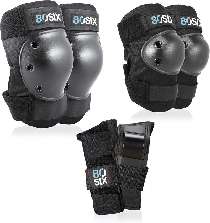 80Six Multi-Sport Pad Set– Protective Gear for Skateboarding, Biking, Roller Skating, and Scooter - Image 1