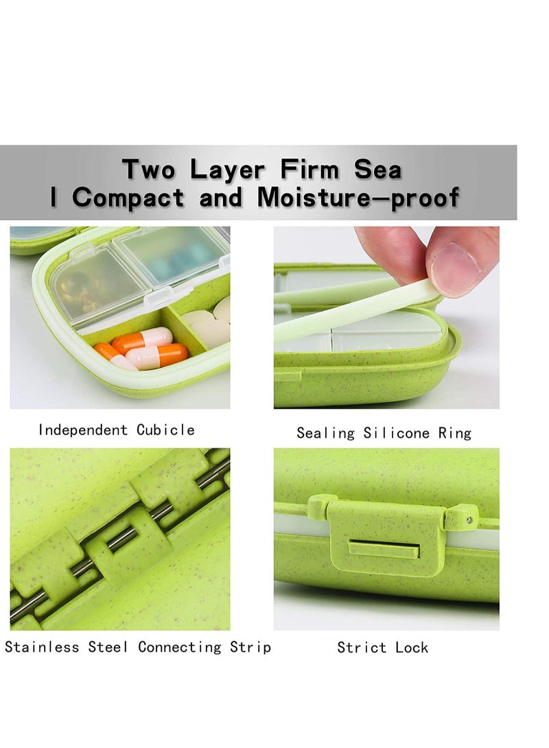 Suntown Pill Organizer Case Portable Daily Travel Medicine Reminder Box for Your Pills, Medications, Supplements, Vitamins and Fish Oils, Organiser - Image 2