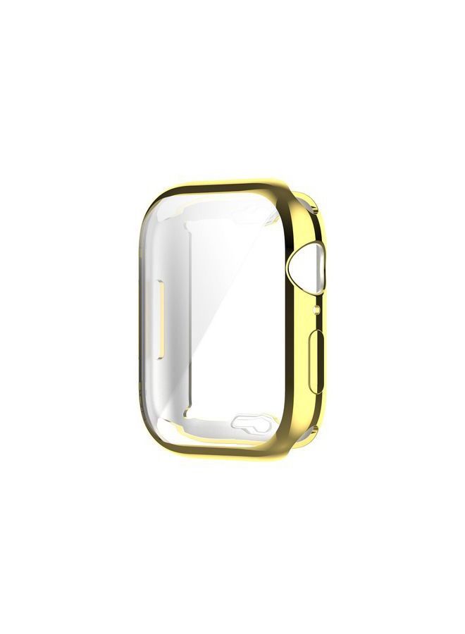 Full Protection Silicone Cover Shockproof Screen Protector For AppleWatch7 -45mm - Gold - Image 4
