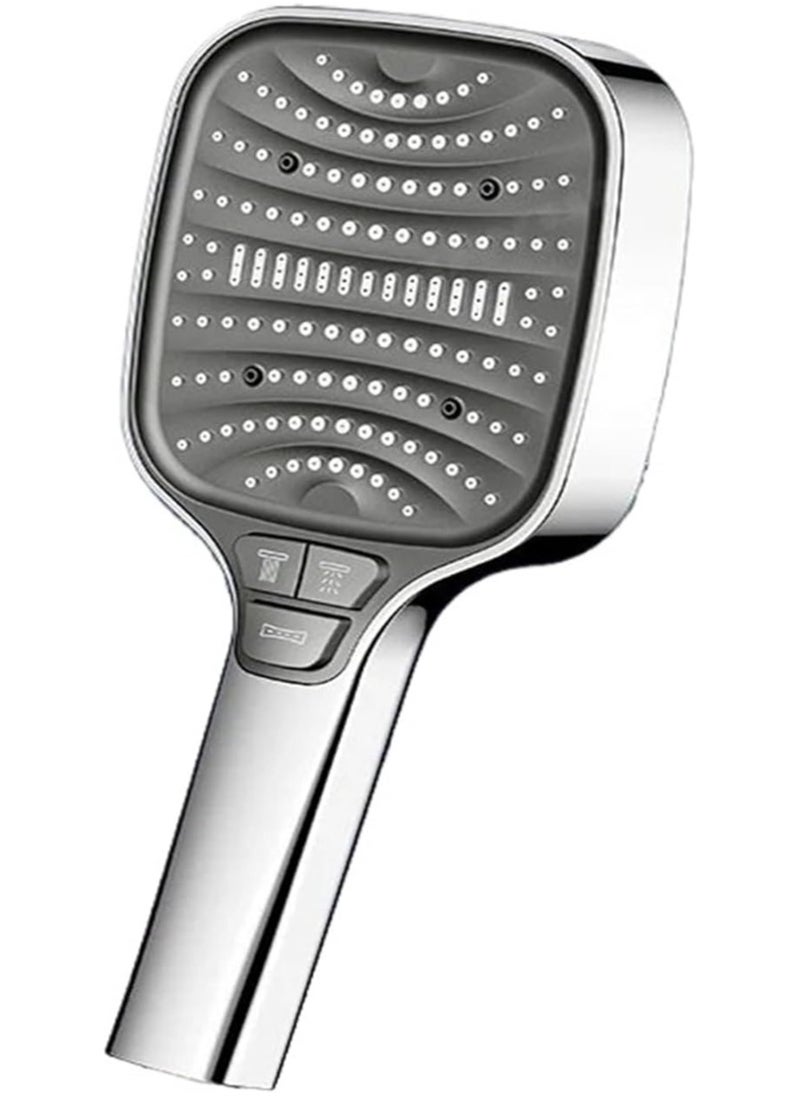 OUYoo OUYoo Home Essentials Shower Head 8-in-1 Chrome ShowerHead Handheld with 8 Customizable Spray Button Settings, High Water Pressure & Water Saving Design with Easy DIY Installation.(Silver)  - Image 3