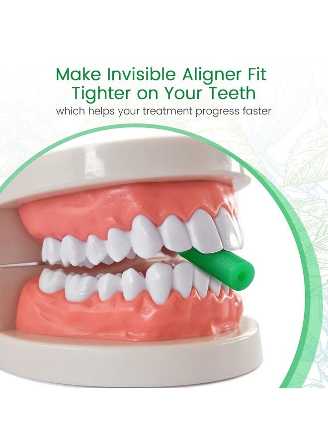 Melonsun Aligner Chewies For Invisalign Aligners Mint Scented (20 Pcs Green) And 2 Aligner Removal Tools - Image 4