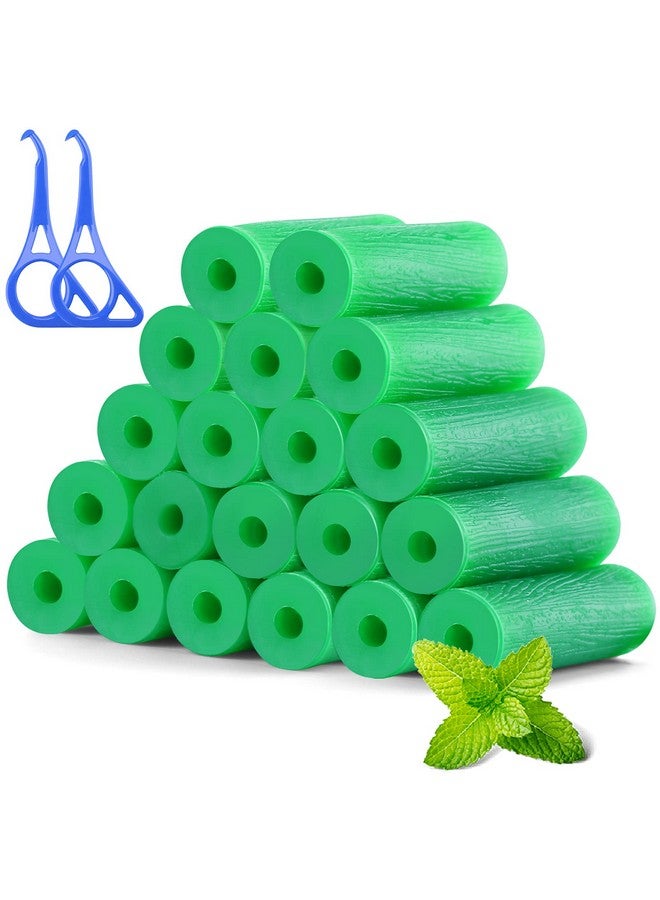 Melonsun Aligner Chewies For Invisalign Aligners Mint Scented (20 Pcs Green) And 2 Aligner Removal Tools - Image 1
