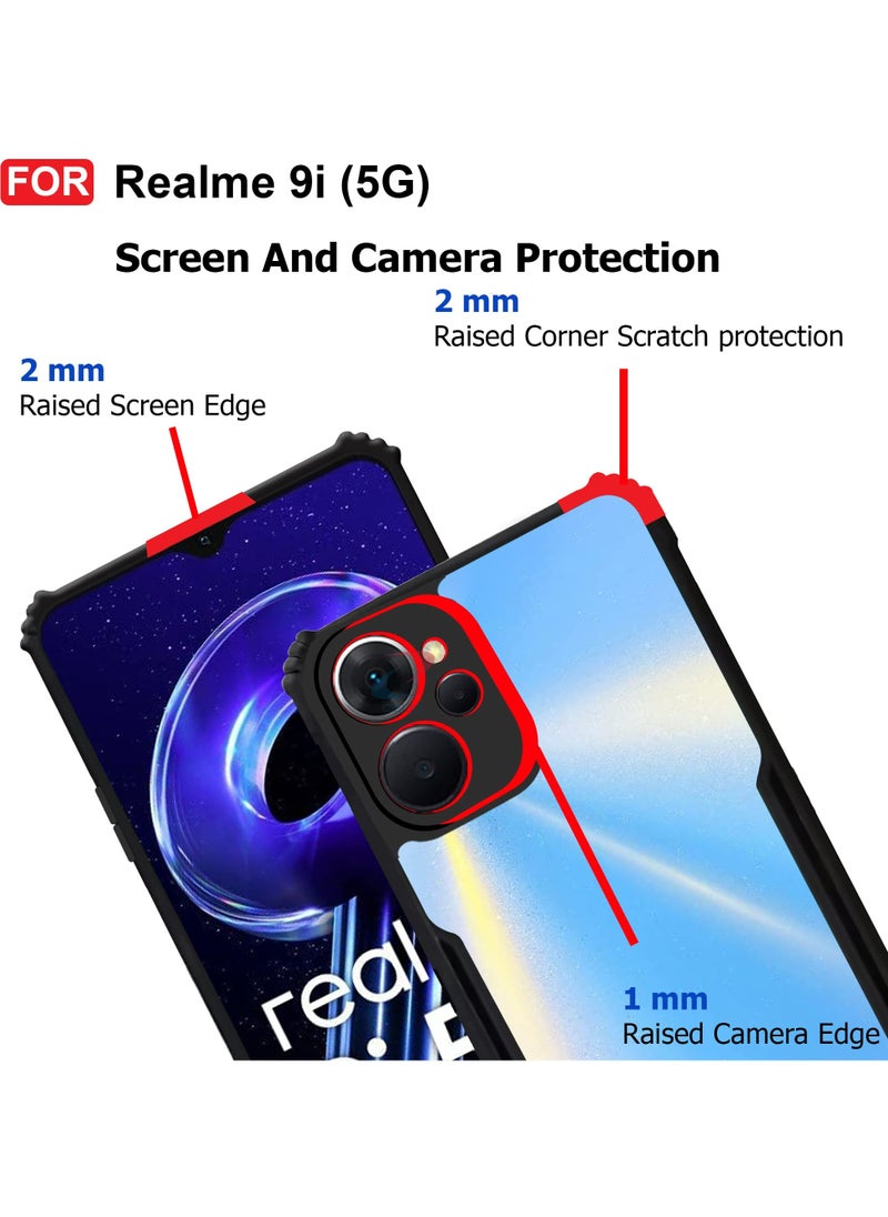 Generic - Mobile Phone Case Cover for realme 9i 5G, Ultra-Thin Lightweight Cover Soft TPU Bumper + Acrylic Clear Back Case Cover - Image 1