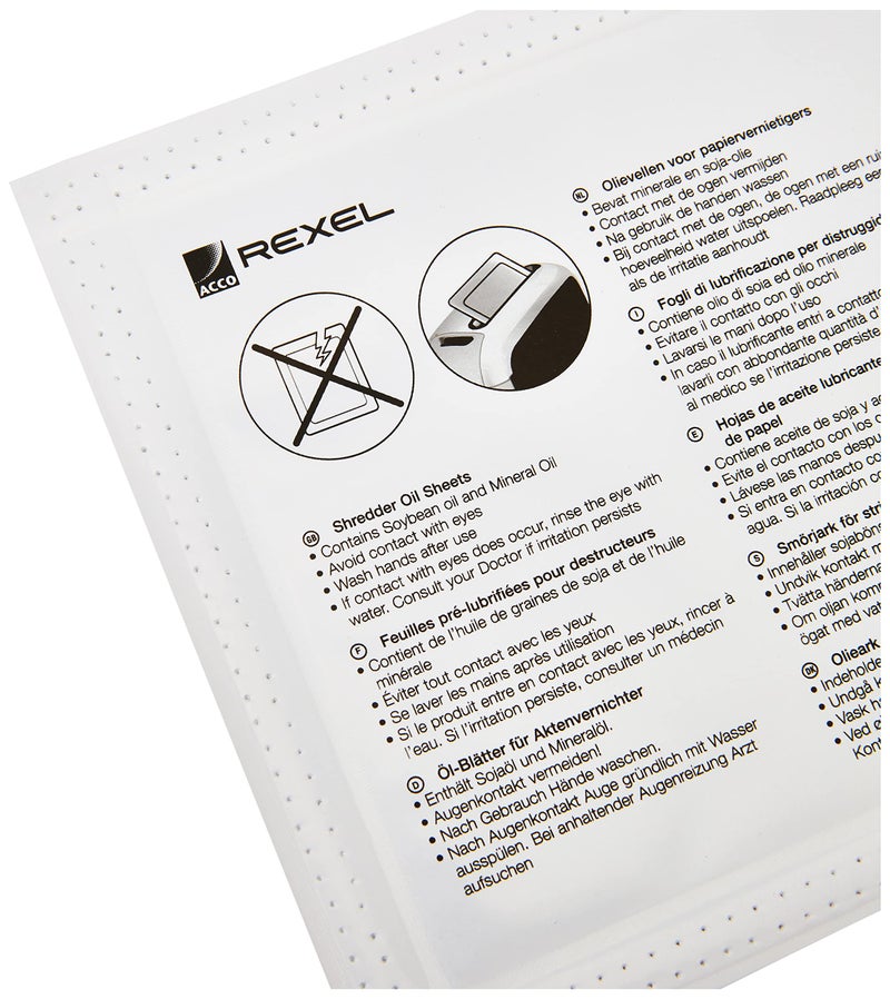 Rexel Shredder Oil Sheets, Pack of 12, A5 Size, Shredder Maintenance, 2101948,Blue - Image 4