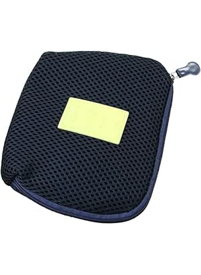 Shockproof Travel Cable Organizer Pouch For Earphones Charger Dark Blue Compact Case - Image 1