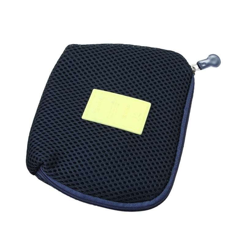 Shockproof Travel Cable Organizer Pouch For Earphones Charger Dark Blue Compact Case - Image 2